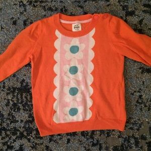 Orange floral sweater by Mini Boden